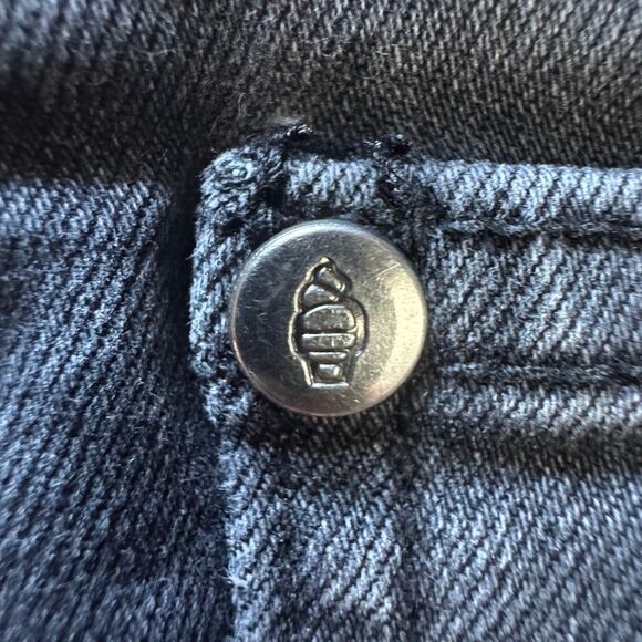 Icecream Jade Black Jeans Size 32 Blue Running Dog Graphic Distressed Streetwear - Picture 3 of 16